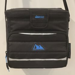Arctic Zone Cooler Bag  Black with Zipperless Top Flip Open for easy access to 6 Cans