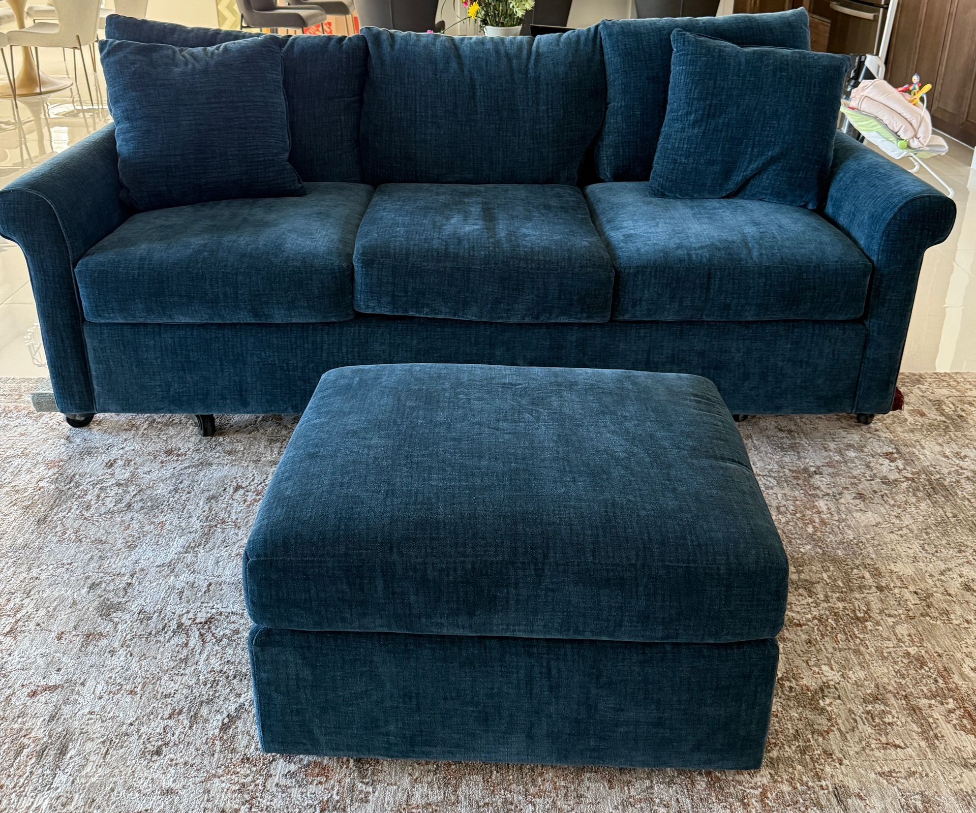 Beautiful couch and ottoman