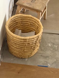 Large Woven Straw Storage Basket set 3