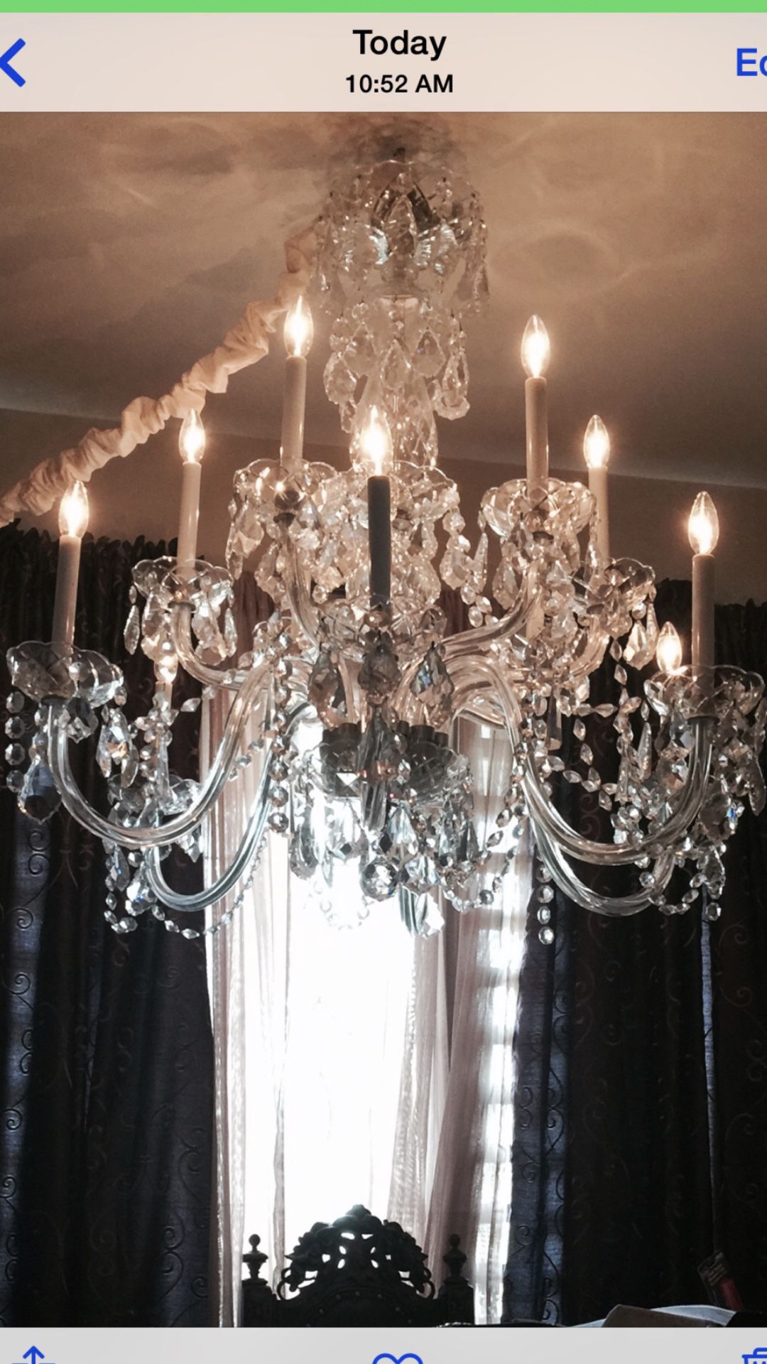 Large Crystal Chandelier