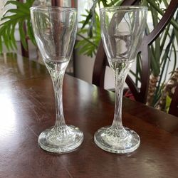 2 New - Tall Cordial Glasses