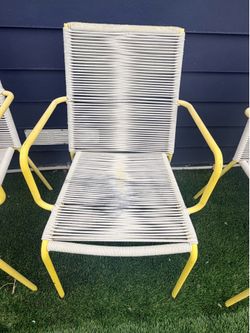 Set of 6 Article Outdoor Dining Chairs – Modern Rope Patio Chairs