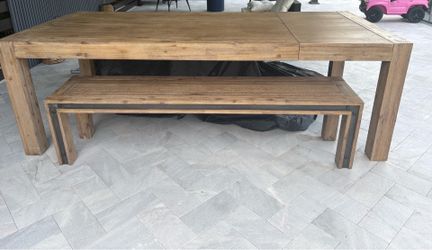 Rustic solid wood dinning table