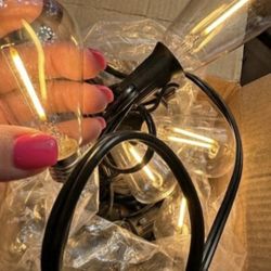 100FT Patio String Lights, Shatterproof LED Edison Bulbs IP44- DIMMABLE