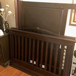 dark brown crib