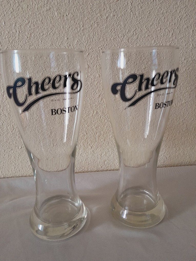 Set of Vintage CHEERS Boston Beer Pilsner Drinking Glasses