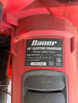 Chain saw stool electric 16"Bauer 120vac!Herramienta para cortar!
