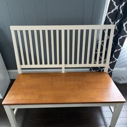 Solid wood bench