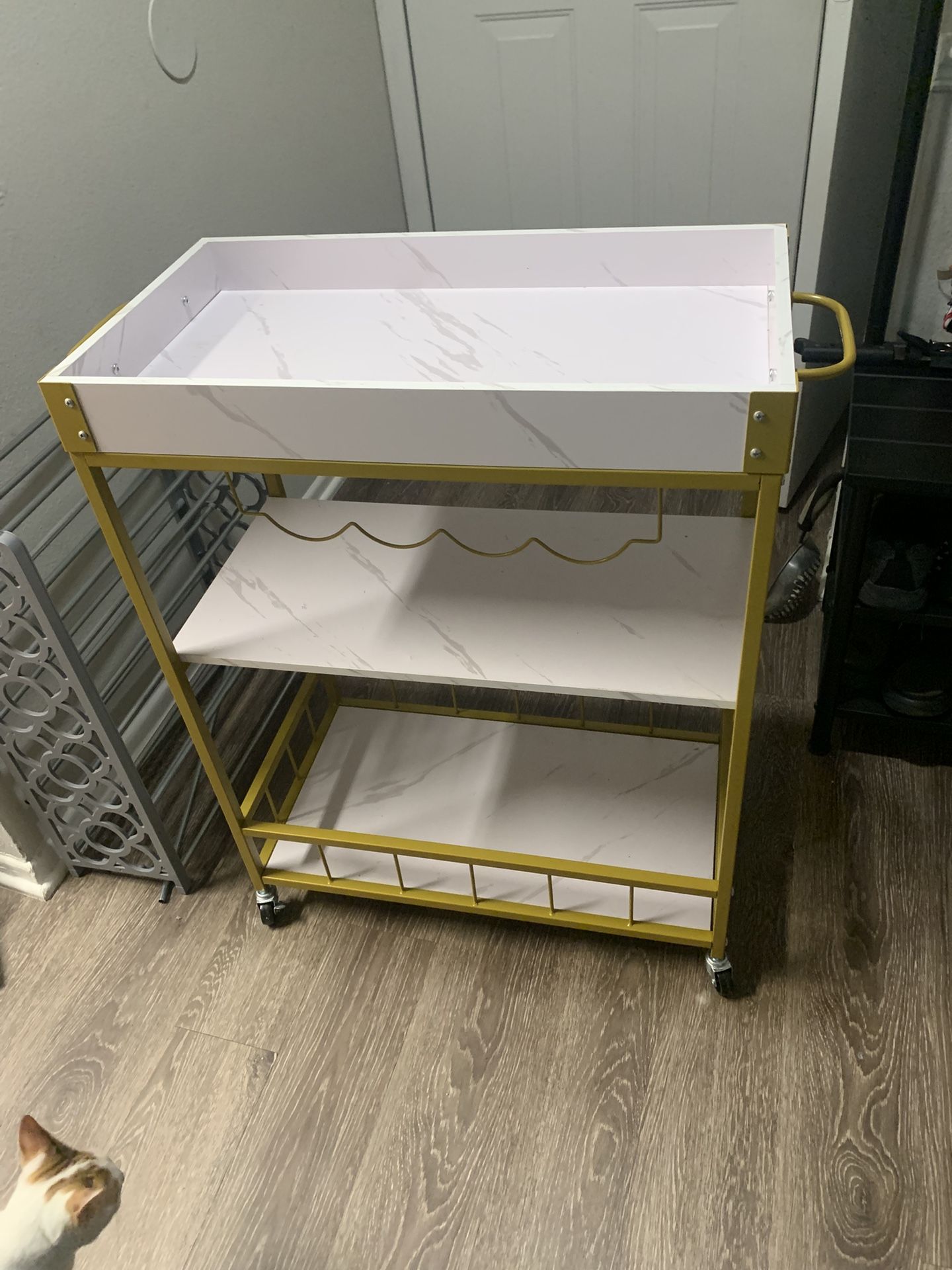 Bar/Wine Cart Marble&Gold