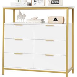 Used white/gold Dresser