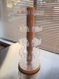 5 Tier Rotating Essential Oil/Food Coloring Bottles - Stand Spinning Rack for 75 Bottles (up to 120)