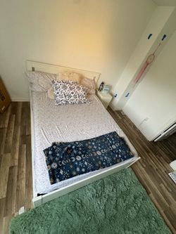 Ikea bed with 2 side table