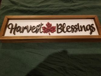 Harvest Blessed sign from Ashland signs