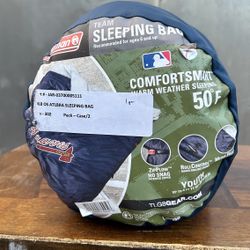 coleman sleeping bag youth up to 4feet 11 inches MLB **see the picture on design 