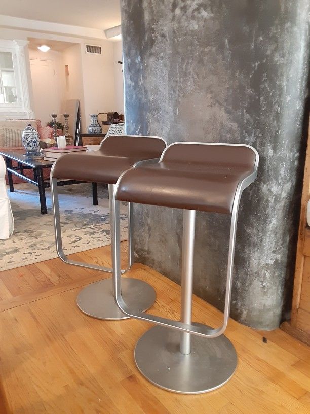 Authentic LEM Piston Bar Stool By LaPalma Leather