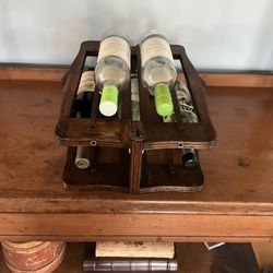 Unique Wine Rack Made From Antique Treadle Sewing Machine Parts