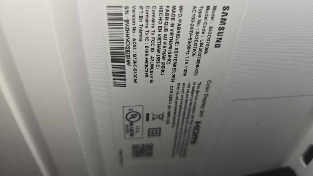 43 Samsung G7 Neo Odyssey 4k Montior