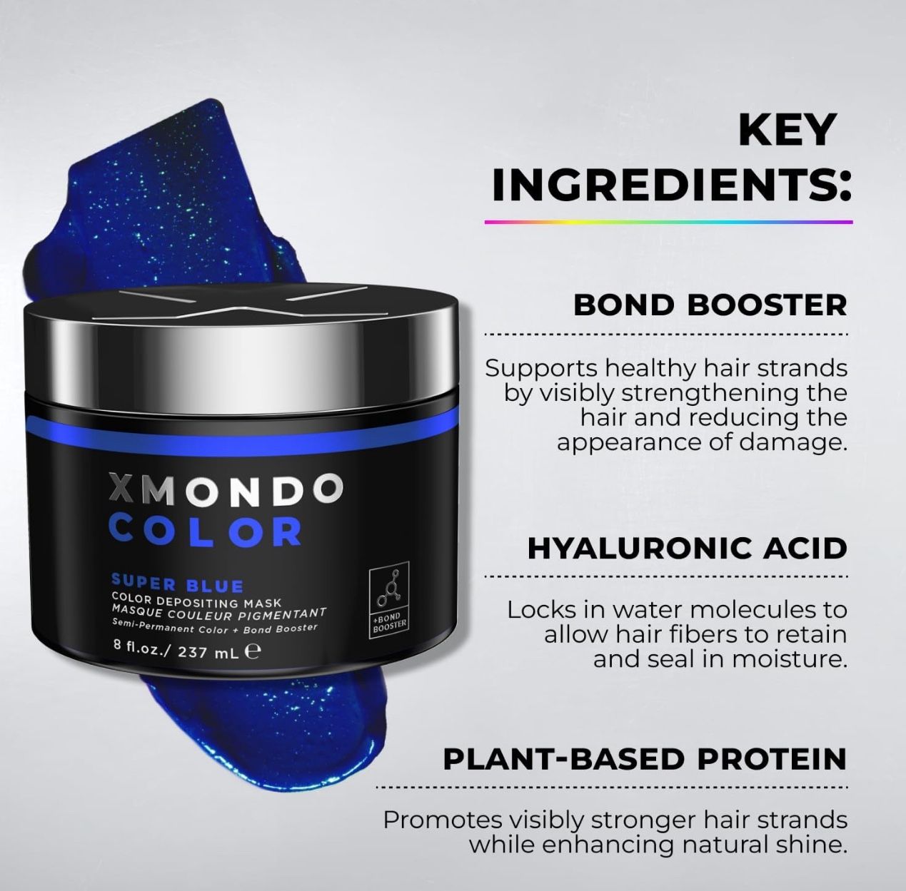XMONDO Color Super Blue Hair Healing Semi Permanent Color NEW Vegan Bond Build