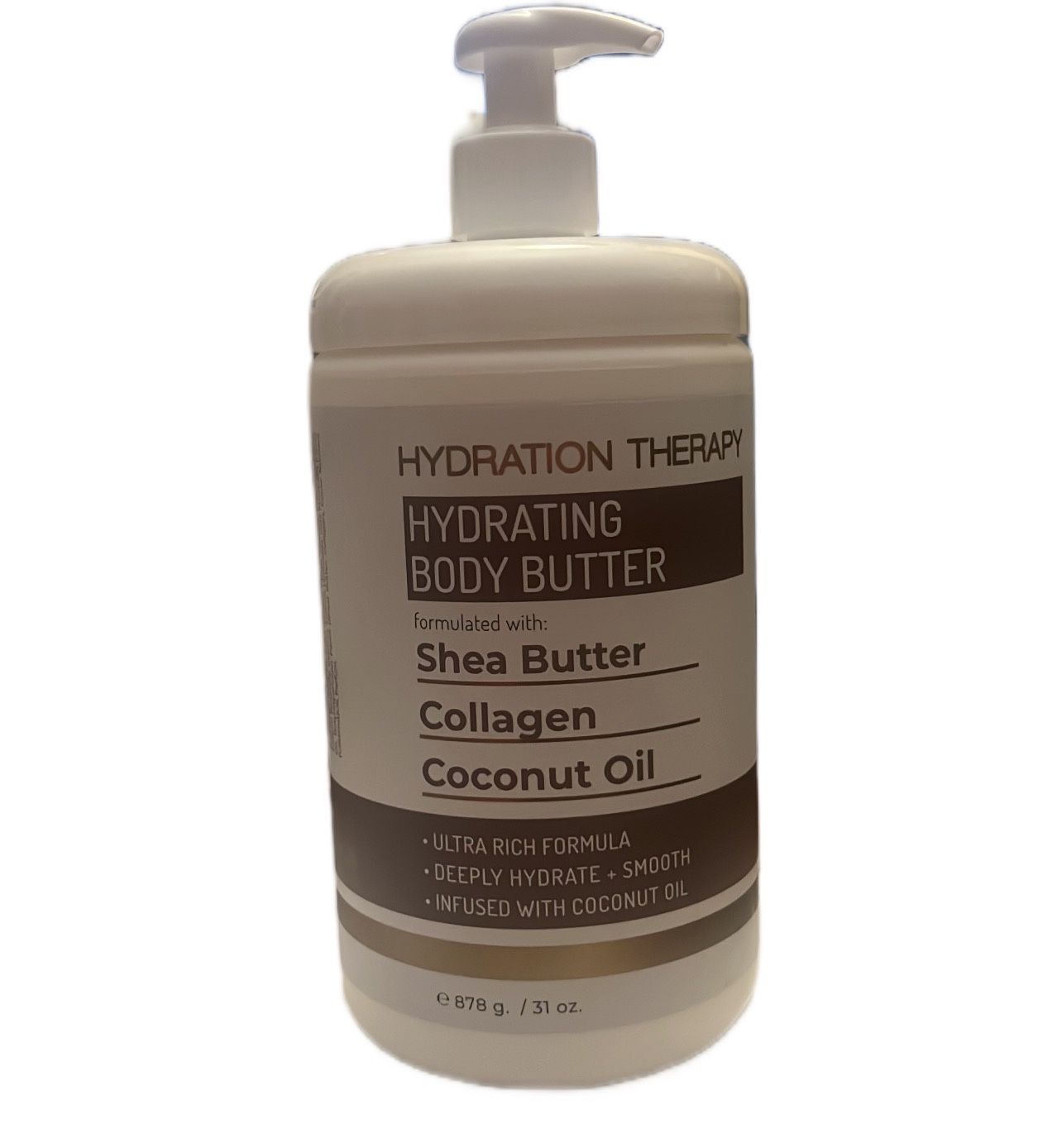 Hydration Therapy Hydrating Body Butter with Shea Butter, Collagen & Coconut Oil – Ultra Rich Formula, 31 oz