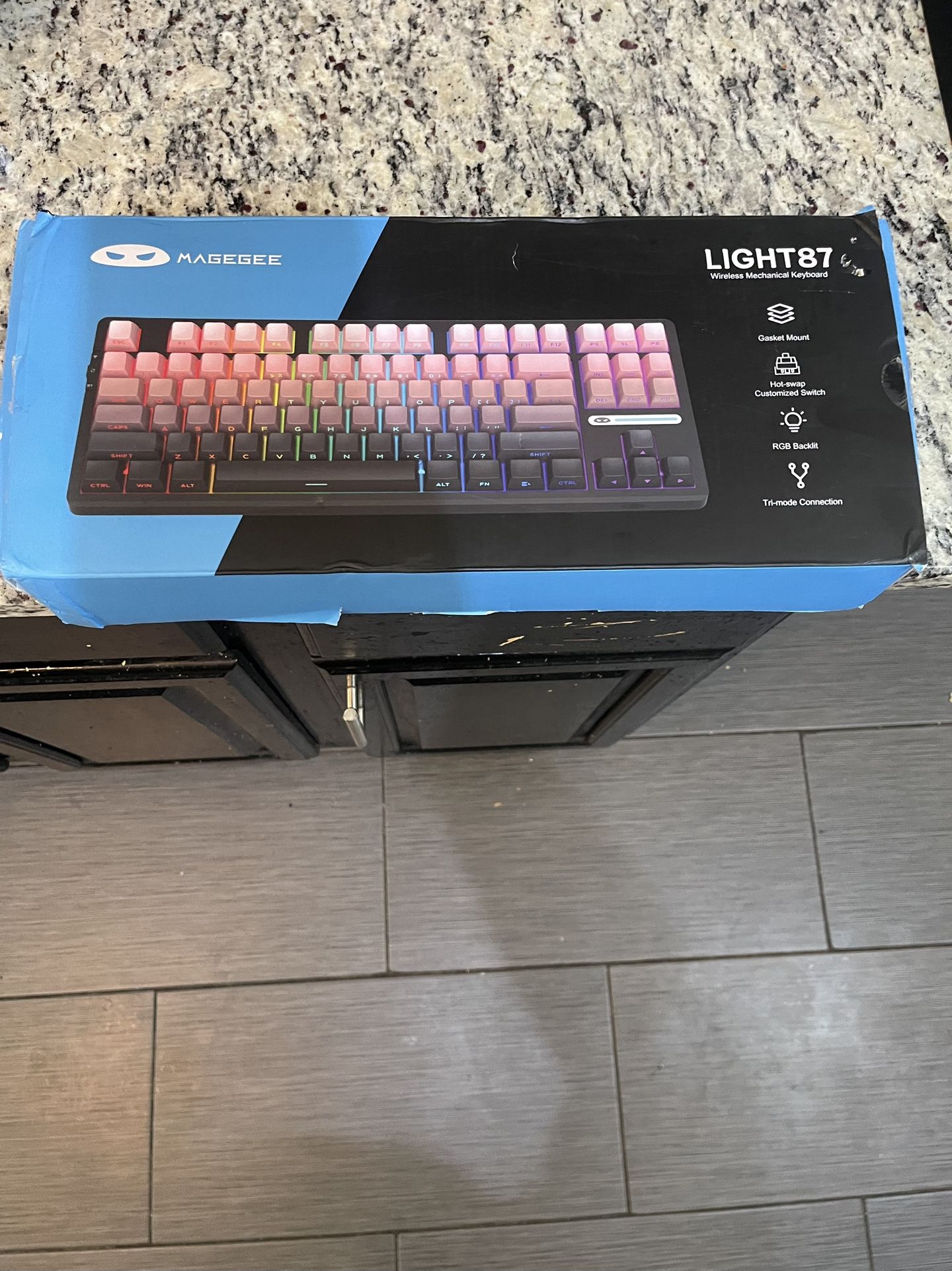 MageGee LIGHT87 Wireless Keyboard, 80% Gasket Hot Swappable Mechanical Keyboard
