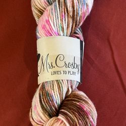 Mrs Crosby Yarn~Steamer Trunk~Superwash Merino~A Sweet Race~Lt Worsted~164 Yds!