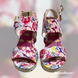 JUICY COUTURE Trish Floral Wedge Sandals Women’s/ladies/accessories/summer shoes