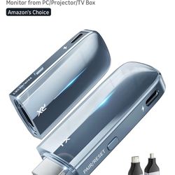 2026Upgrade Wireless HDMI Transmitter and Receiver 328FT/100M, Low-Latency Dual-Band 5.8+2.4G LDS Antenna, 4K Decode 10Bit 1.08 Billion Hues Display V