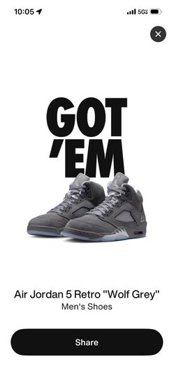 Jordan 5 Wolf Gray