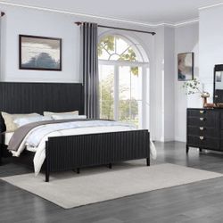 4 Piece Bedroom Set Include Queen Bed, Dresser, Mirror, 1 Nightstand…Optional Chest and sizes can be added
