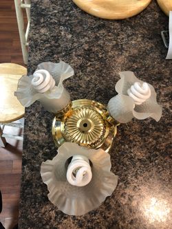 3-light ceiling fixture antique brass