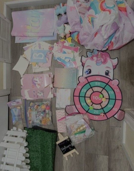 Huge Lot of Birthday Unicorn Décor