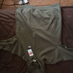 Nike Hoodie Jacket Olive Green Size Large 