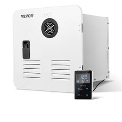 VEVOR RV Tankless Water Heater, 42000BTU, Instant Shower with 15 x 15 inches White Door and Remote Controller, Ideal for RVers' Family Everyday Use