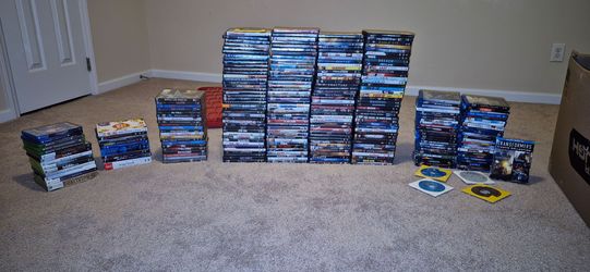 Large Lot of Blu-ray DVDs and Video Games