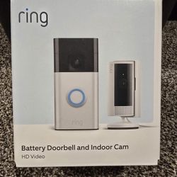 Ring Battery Doorbell with Ring Indoor Cam 2nd Gen