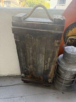 Old Antique Fragile Explosive Wooden Crate 