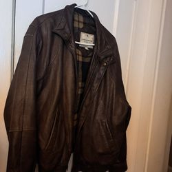 JOHN ASHFORD SZ L MENS LEATHER JACKET