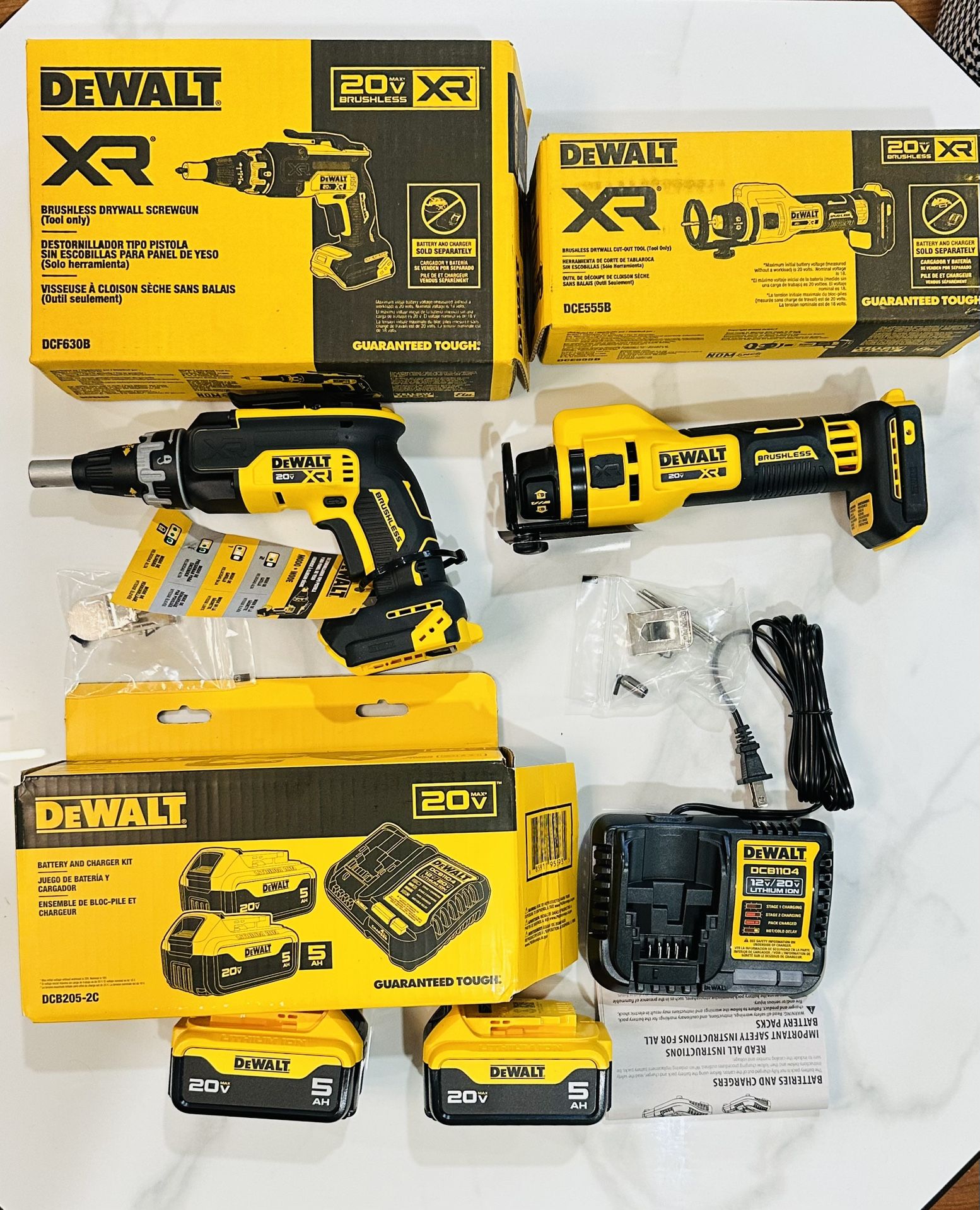 Dewalt 20V Drywall cutter and Screw Gun