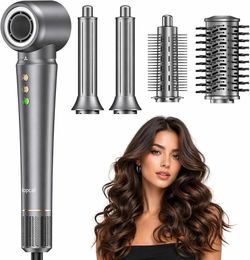 Bopcal Hot Air Styler Wrap, Multi Hair Styler Dryer Brush, 110,000 RPM Fast Drying Hair Dryer Brush with Auto Curling,