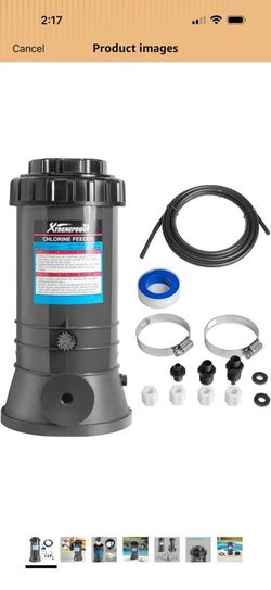 XtremepowerUS Automatic Chlorinator Feeder for Above Ground Pools & In-Ground Swimming Pools Off-Line Chlorine Tablets Bromine Dispenser Holds 9LBS In