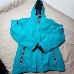 Youth KILLTEC allround Insulated Turquoise full Zip Hooded Ski Jacket  Size 14