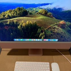 Apple - iMac 24" All-in-One - M3 chip 8-Core - 8GB Memory - 256GB - Pink MINT
