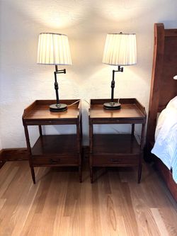 Nightstand solid wood tables pair ( coconut grove  pickup)