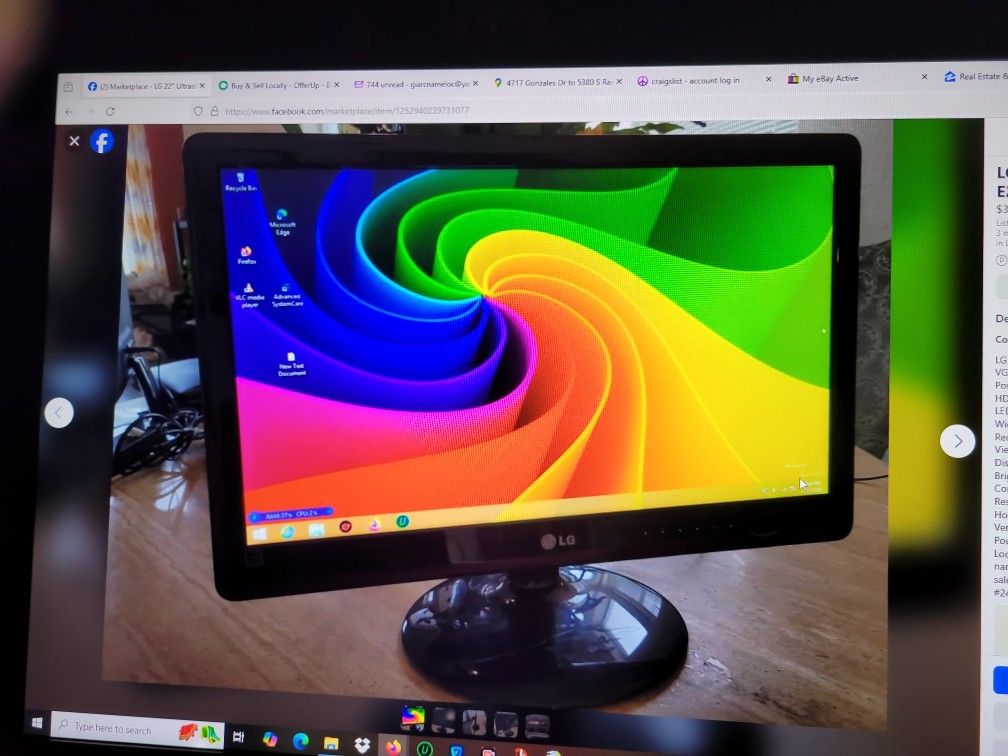 LG 22" Ultraslim Monitor
