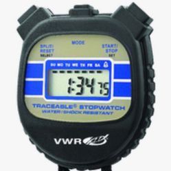 VWR Water-Resistant Shock-Resistant Waterproof Stopwatch