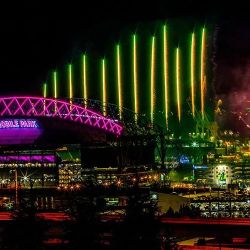 (2-4) SEATTLE MARINERS vs SAN FRANCISCO GIANTS, 8/23, ON FIELD FIREWORKS PASSES