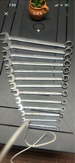 Snap on tools  wrenches 1/4  to1 inch