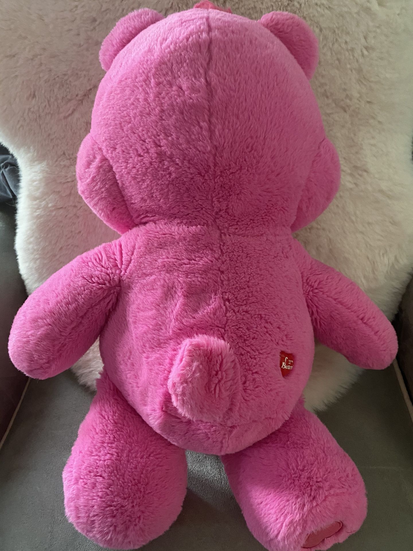 CARE BEARS Cheer Bear 20” 2015 JUMBO LARGE Soft Plush Rainbow Pink Stuffed Animal