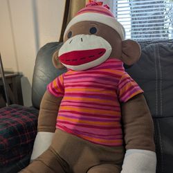Dan Dee Sock Monkey Plush 19" Stuffed Animal