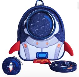 Yisibo Toddler Backpack w/ Safety Leash – Space Astronaut –